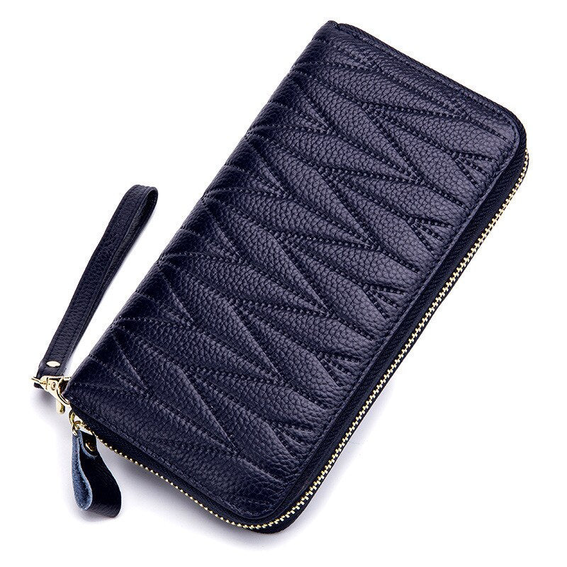 RFID Anti-theft Luxury Women Genuine Leather Wallet