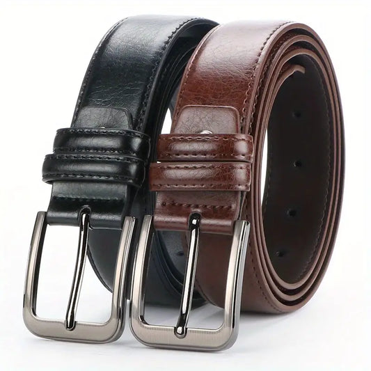 Men's Genuine Leather Pin Buckle Casual Retro Leather Belt (B002)