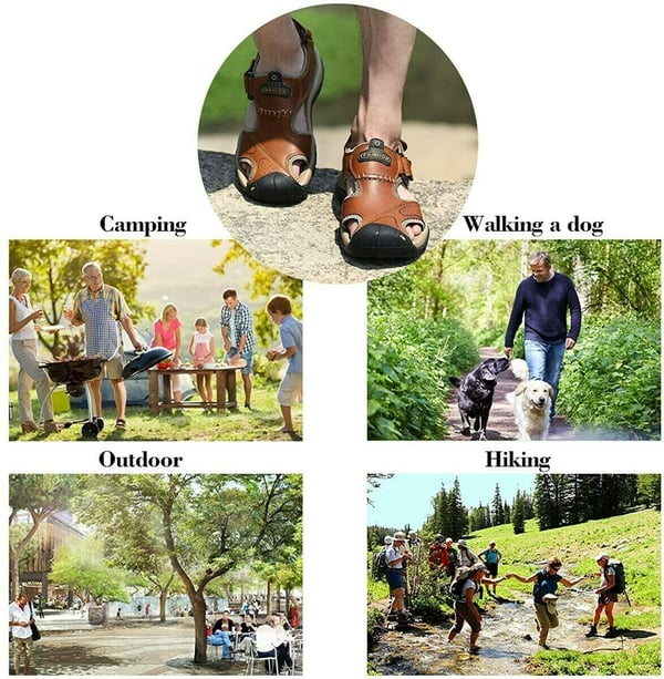 On This Week Sale off 70%🔥 Men's Outdoor Leather Orthopedic Summer Sandals