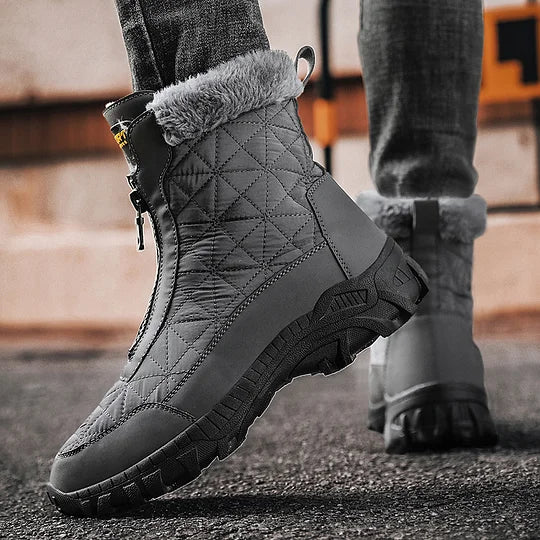 (⏰Limited Time 49% Discount Event) Men's Winter Warm Wide Toe Orthopedic Arch Support Snow Boots Waterproof Non-slip Anti-puncture Work Boots