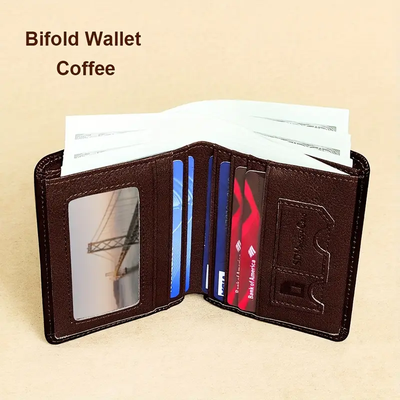 Vintage Genuine Leather RFID Blocking Wallet for Men Tri-fold Wallet