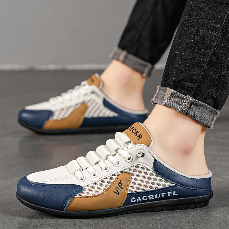 Men's Breathable Casual Comfort Half Slippers Slip-on Shoes
