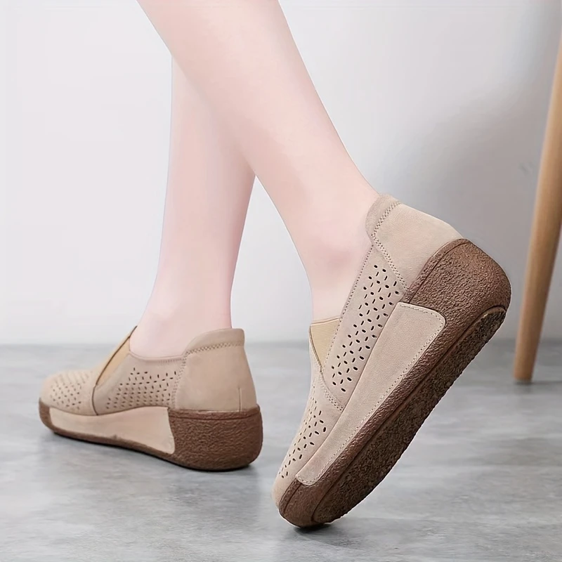 Spring & Summer 50% Off💝 Women’s Orthopedic Flats Platform Walking Shoes, Comfort Leather Loafers