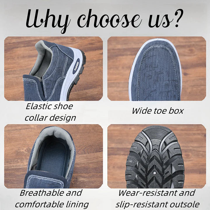 HOT SALE 45% OFF! New Men's Orthopedic Slip-on Shoes, Comfort Walking Shoes