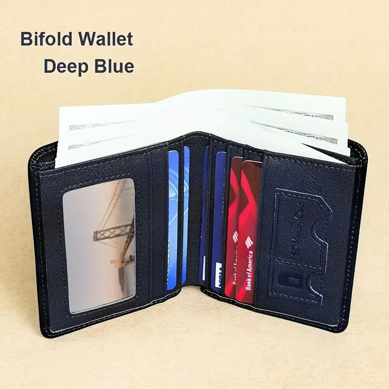 Vintage Genuine Leather RFID Blocking Wallet for Men Tri-fold Wallet