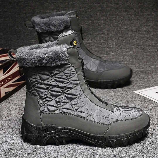 (⏰Limited Time 49% Discount Event) Men's Winter Warm Wide Toe Orthopedic Arch Support Snow Boots Waterproof Non-slip Anti-puncture Work Boots