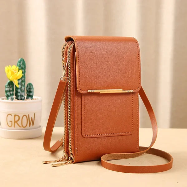 HOT SALE 45%🔥Anti-Theft RFiD Touch Screen Leather Shoulder Bag