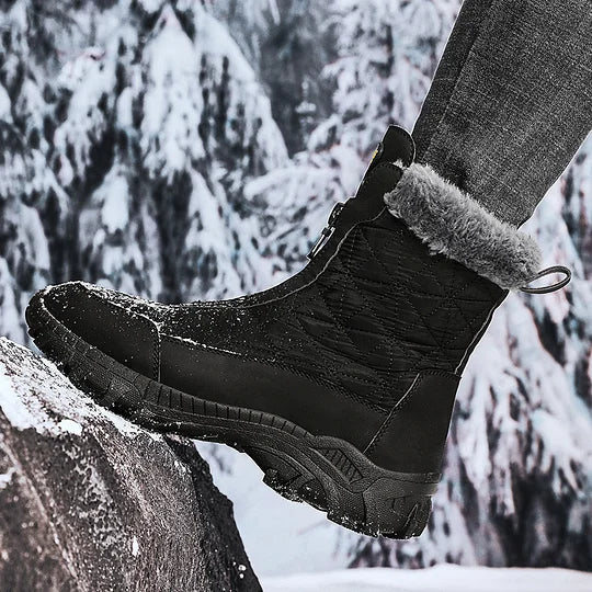 (⏰Limited Time 49% Discount Event) Men's Winter Warm Wide Toe Orthopedic Arch Support Snow Boots Waterproof Non-slip Anti-puncture Work Boots