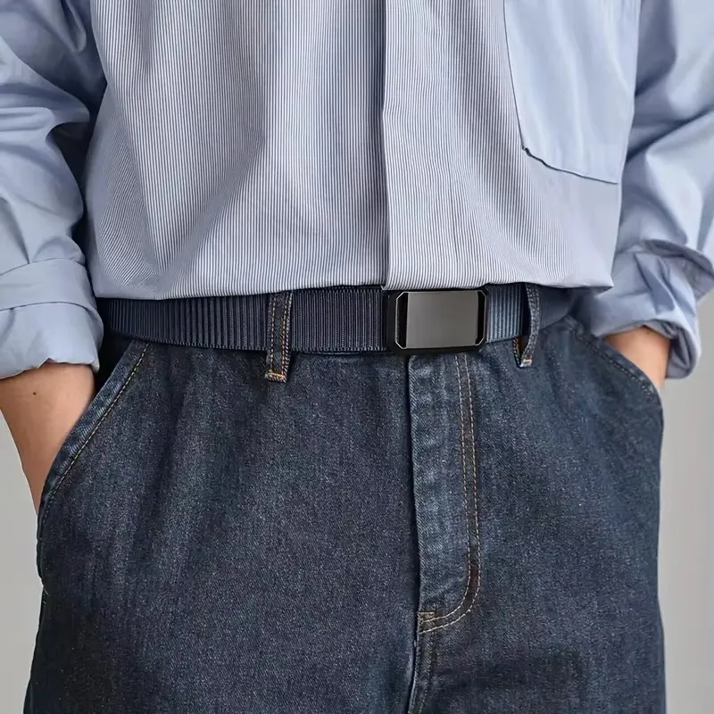 Men's Stylish Canvas Belt with Automatic Buckle