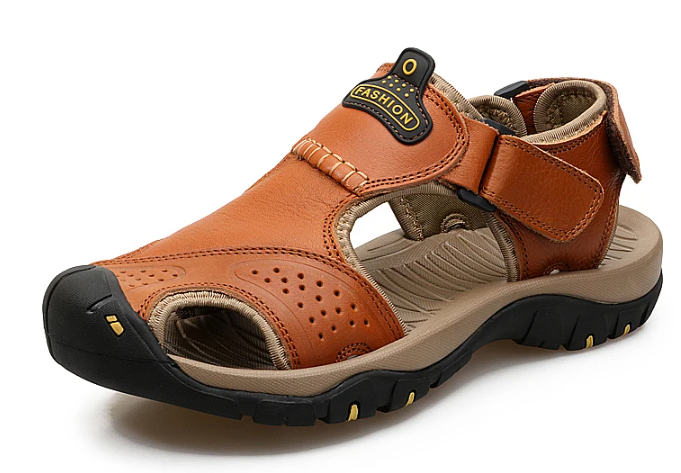 On This Week Sale off 70%🔥 Men's Outdoor Leather Orthopedic Summer Sandals