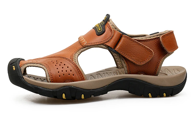 On This Week Sale off 70%🔥 Men's Outdoor Leather Orthopedic Summer Sandals