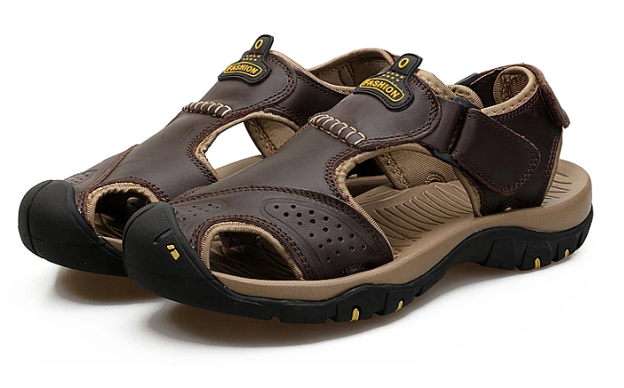 On This Week Sale off 70%🔥 Men's Outdoor Leather Orthopedic Summer Sandals