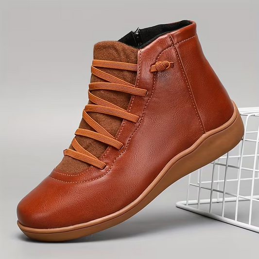 Elena™ Easy-Zip Round-Toe Comfort Boots