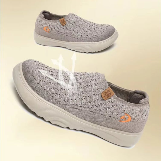 Women's Non-Slip Breathable Walking Sneakers – Soft, Thick Sole Loafers