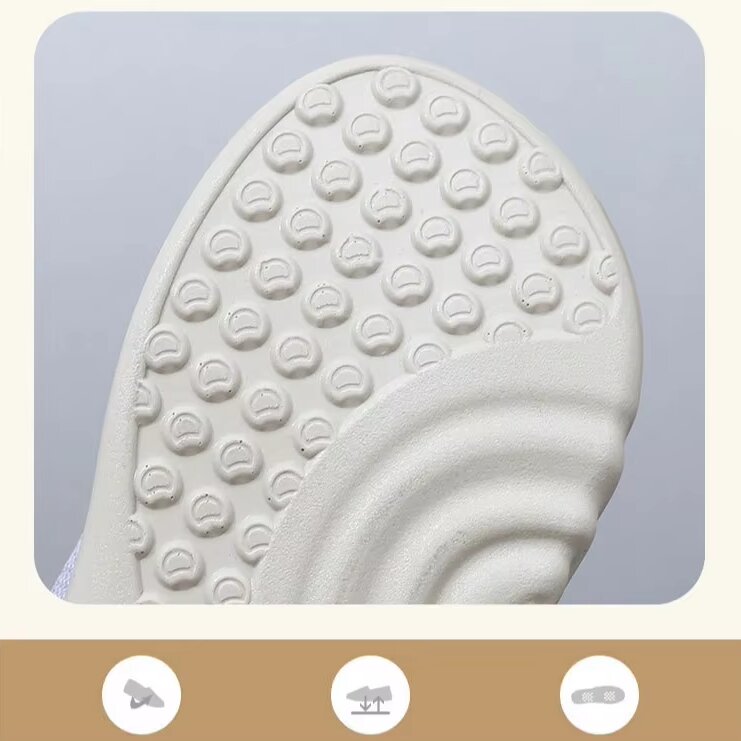Zapatillas de senderismo transpirables y antideslizantes para mujer: mocasines de suela gruesa y suave