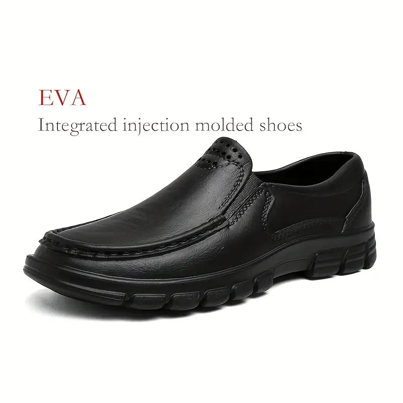 Hot Sale 45% Off🔥 Men’s Black EVA Slip-on Work Shoes - Comfortable Chef Shoes for Driving and Office Use, All-Season Casual Footwear
