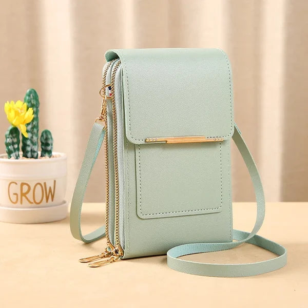 HOT SALE 45%🔥Anti-Theft RFiD Touch Screen Leather Shoulder Bag