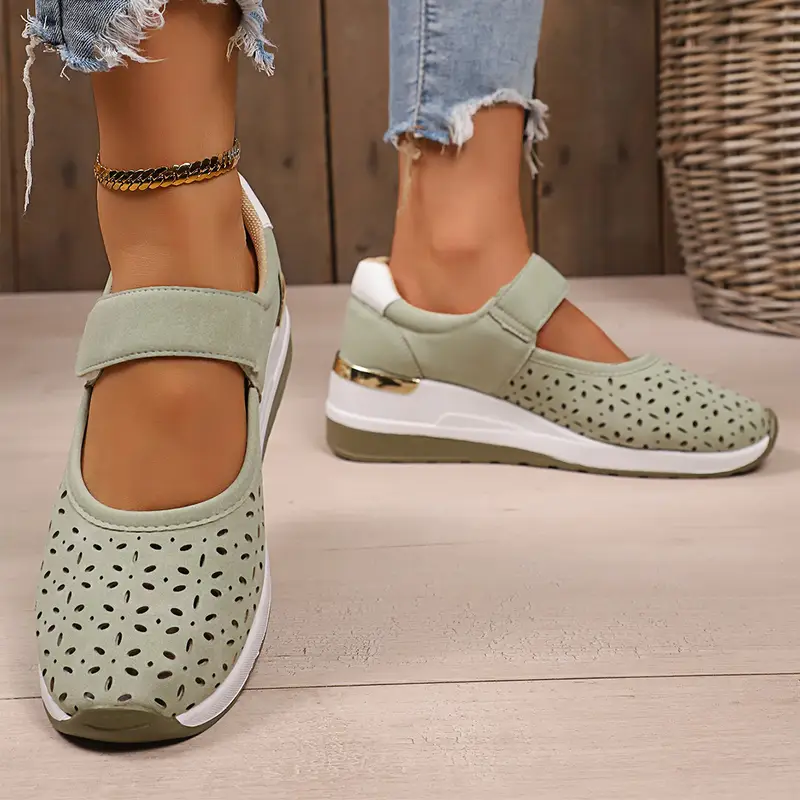 Summer Sale 50% Off❤️ Women's Slip-On Sneakers - Breathable Mesh Walking Shoes with Arch Support