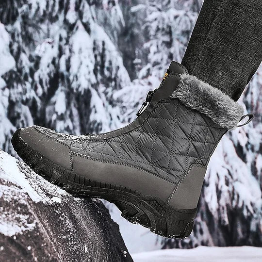 (⏰Limited Time 49% Discount Event) Men's Winter Warm Wide Toe Orthopedic Arch Support Snow Boots Waterproof Non-slip Anti-puncture Work Boots