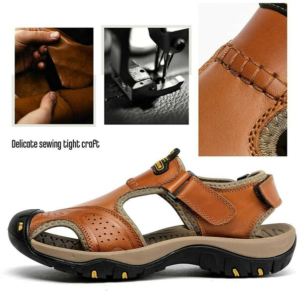 On This Week Sale off 70%🔥 Men's Outdoor Leather Orthopedic Summer Sandals