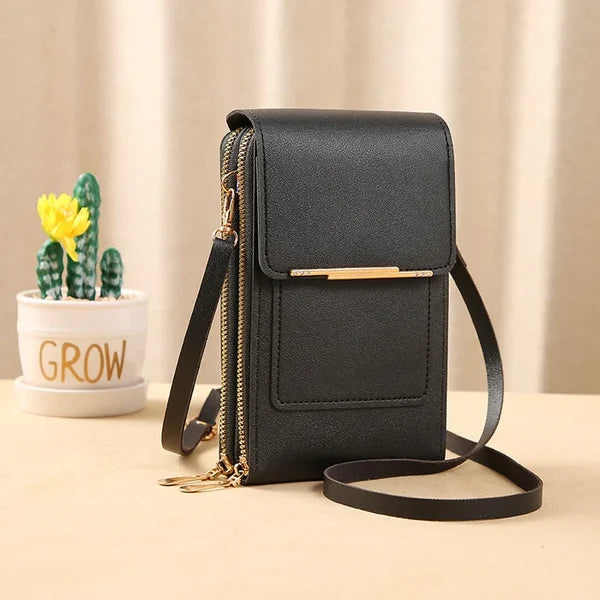 HOT SALE 45%🔥Anti-Theft RFiD Touch Screen Leather Shoulder Bag
