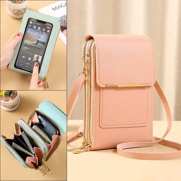 HOT SALE 45%🔥Anti-Theft RFiD Touch Screen Leather Shoulder Bag