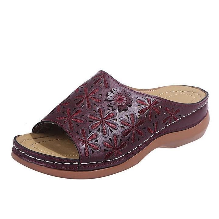 Women's Leather Orthopedic Arch Support Comfy Vintage Sandals