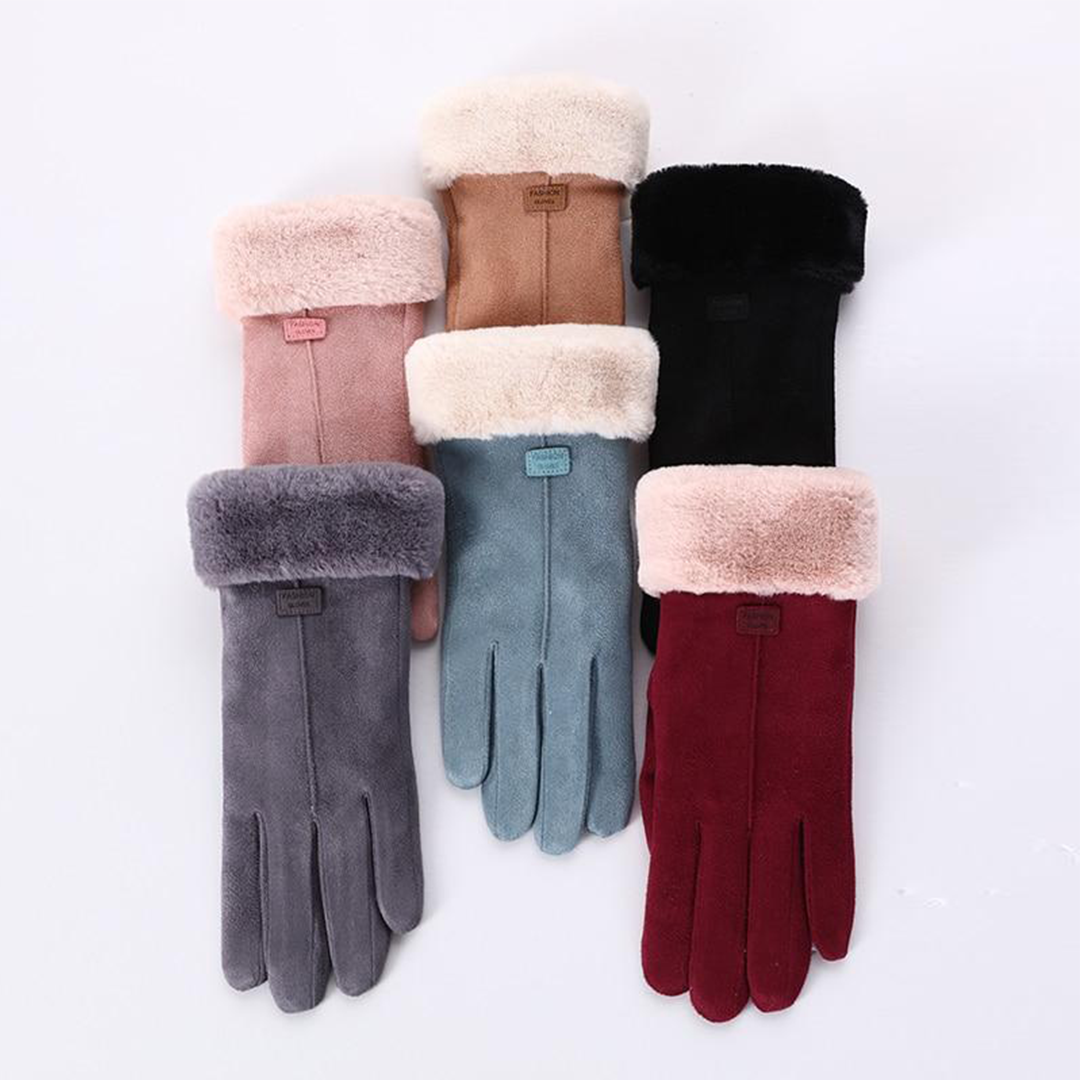 Cozy And Stylish Plush Touch Sensitive Winter Gloves