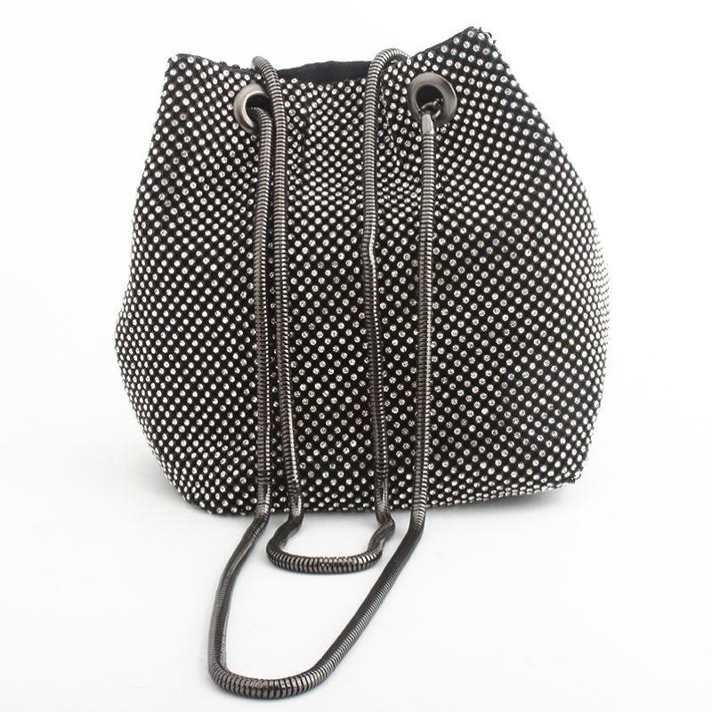 Luxury Elegant Bejeweled Rhinestone Bucket Bag