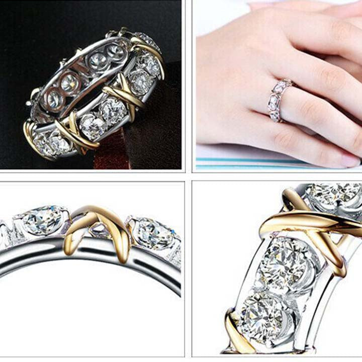 Sterling Silver Cross Full Diamond Ring