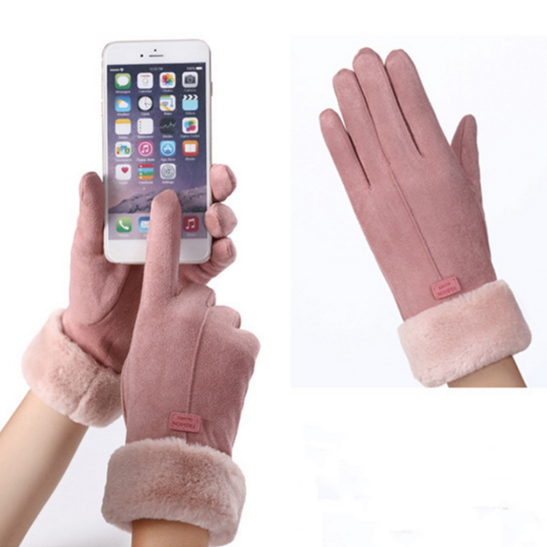 Cozy And Stylish Plush Touch Sensitive Winter Gloves