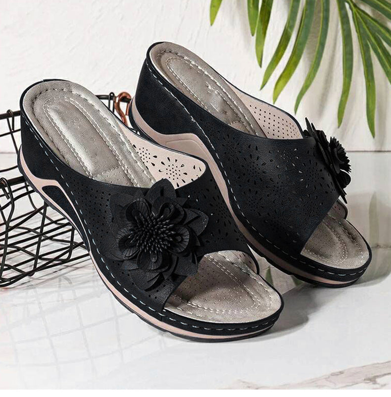 Leather Soft Footbed Orthopedic Arch-Support Sandals