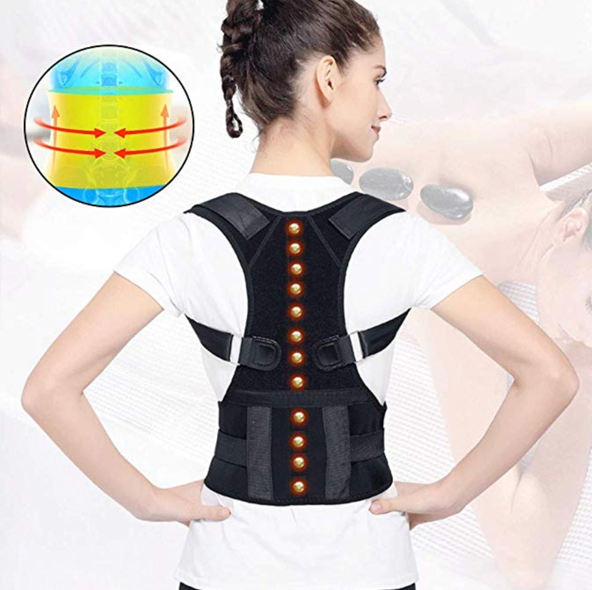 Magnetic Posture Corrective Therapy Back Brace For Men & Women
