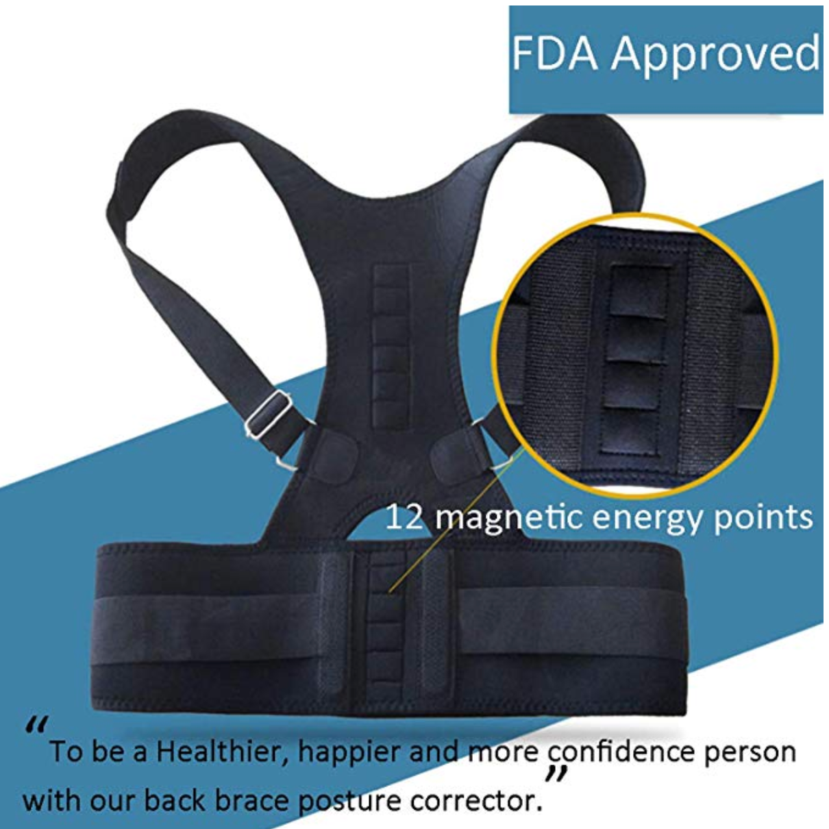 Magnetic Posture Corrective Therapy Back Brace For Men & Women