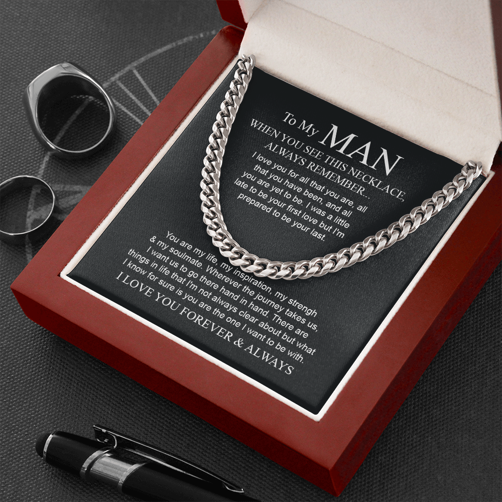 To My Man - I Want To Be With | Cuban Link Chain Necklace [SHO]