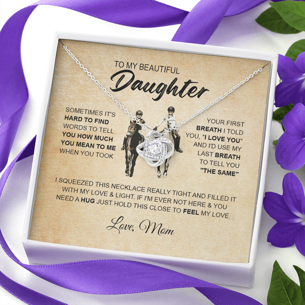 To My Beautiful Daughter | Love Knot Necklace