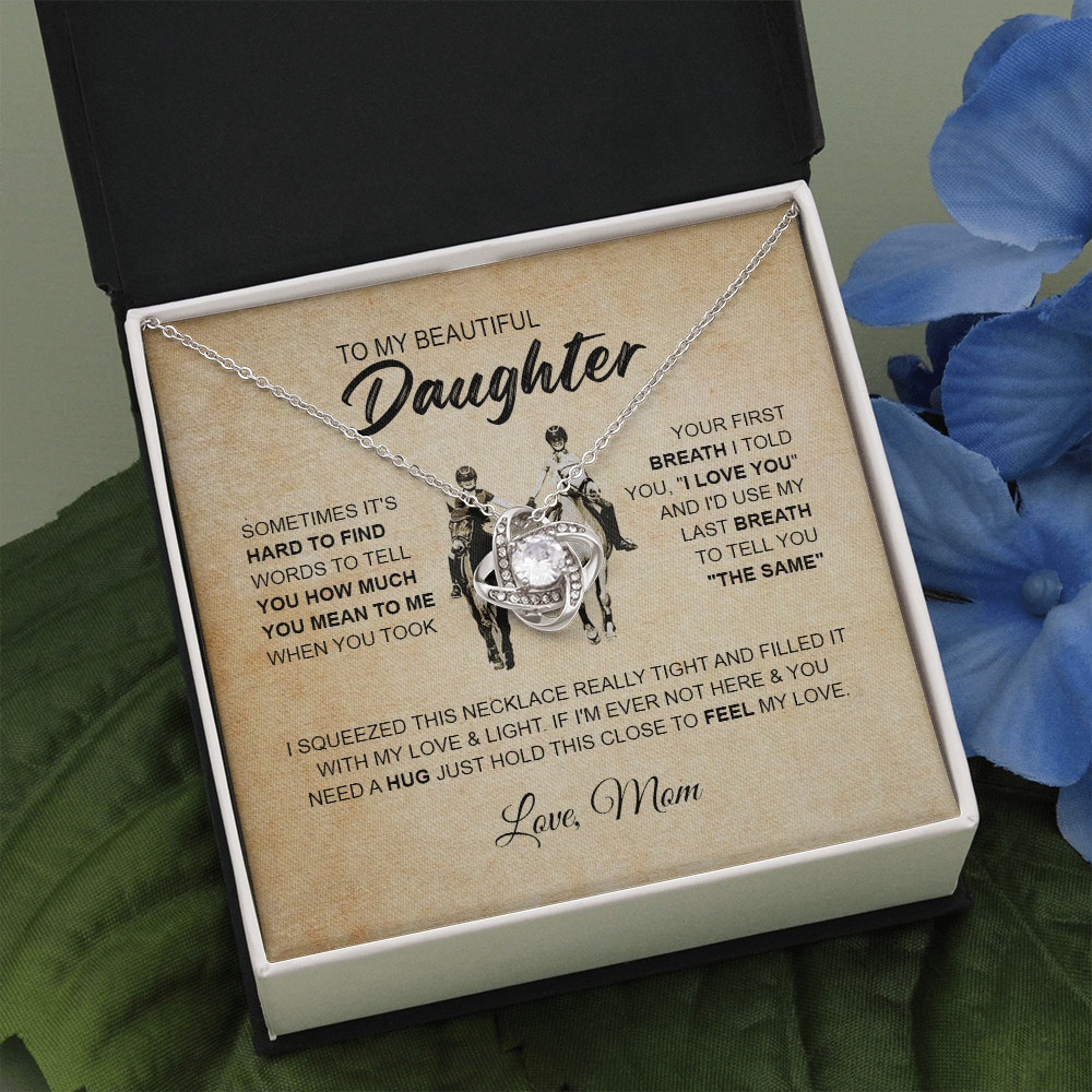 To My Beautiful Daughter | Love Knot Necklace
