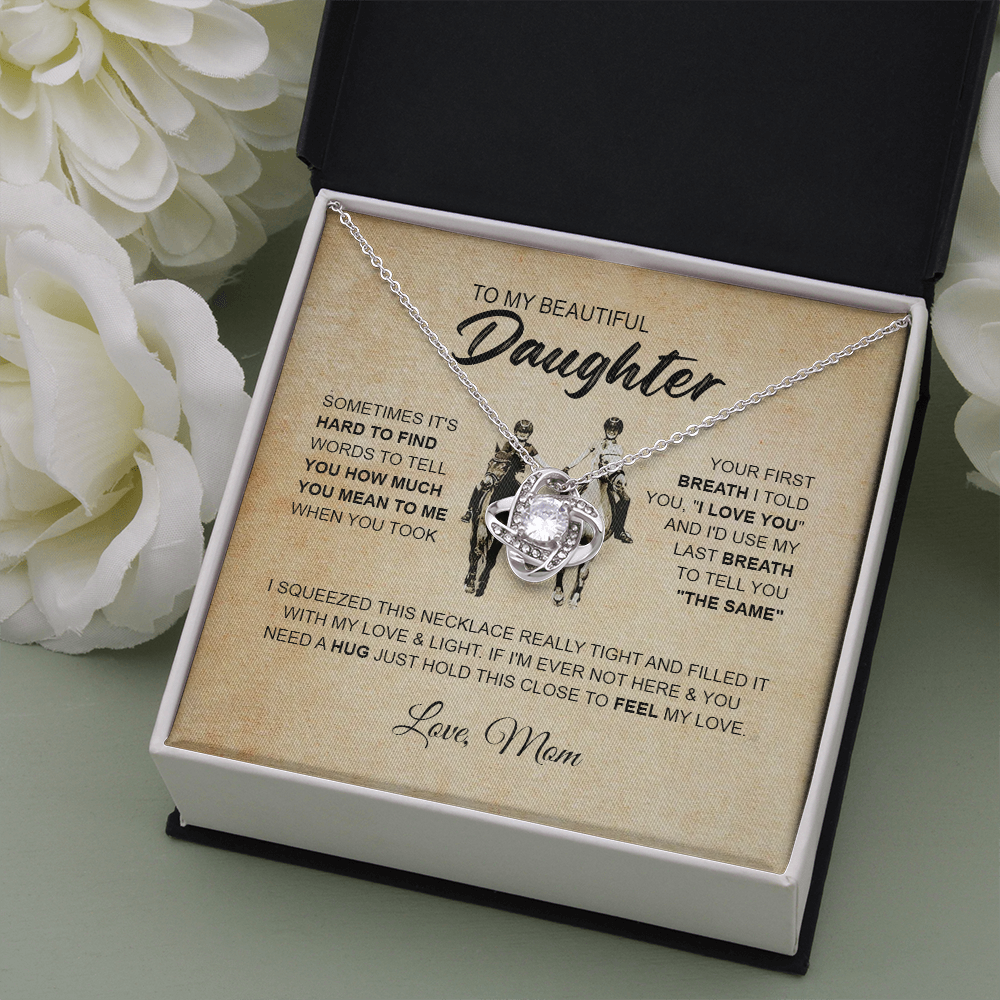 To My Beautiful Daughter | Love Knot Necklace